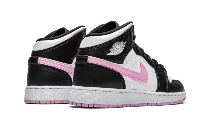 Air Jordan 1 Mid White Black Light Arctic Pink