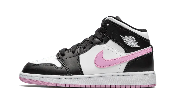 Air Jordan 1 Mid White Black Light Arctic Pink