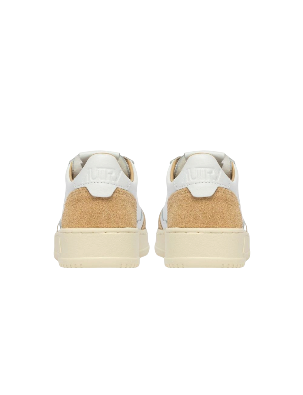 Baskets Autry Medalist PK-02 Cuir Blanc Daim Beige Mixte Femme