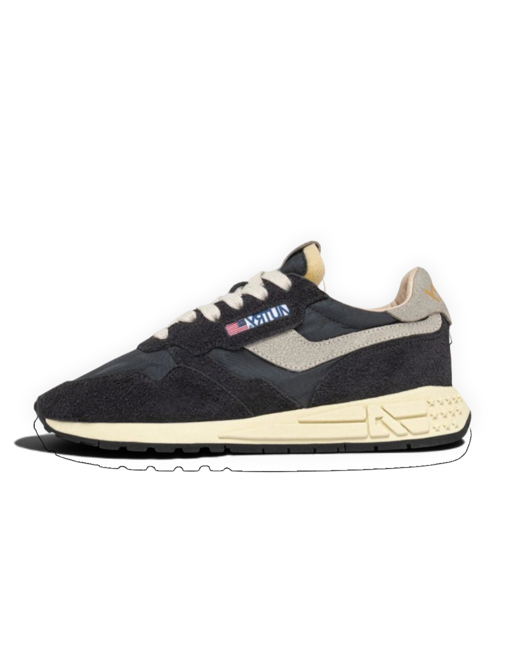 Baskets Autry Reelwind NC05 Noir et Blanc en nylon et daim pour femme