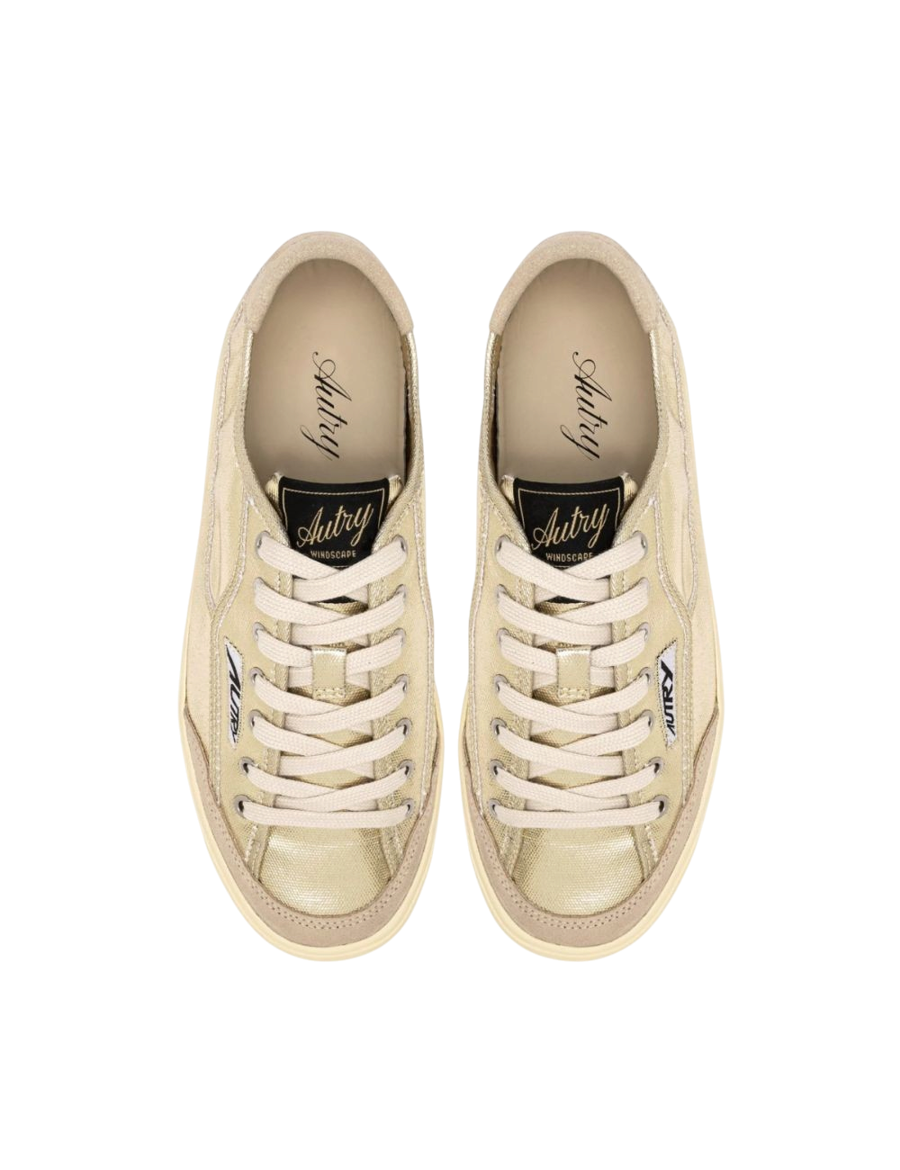 Baskets Autry Windscape CU08 Blanc et Argent en cuir pour femme