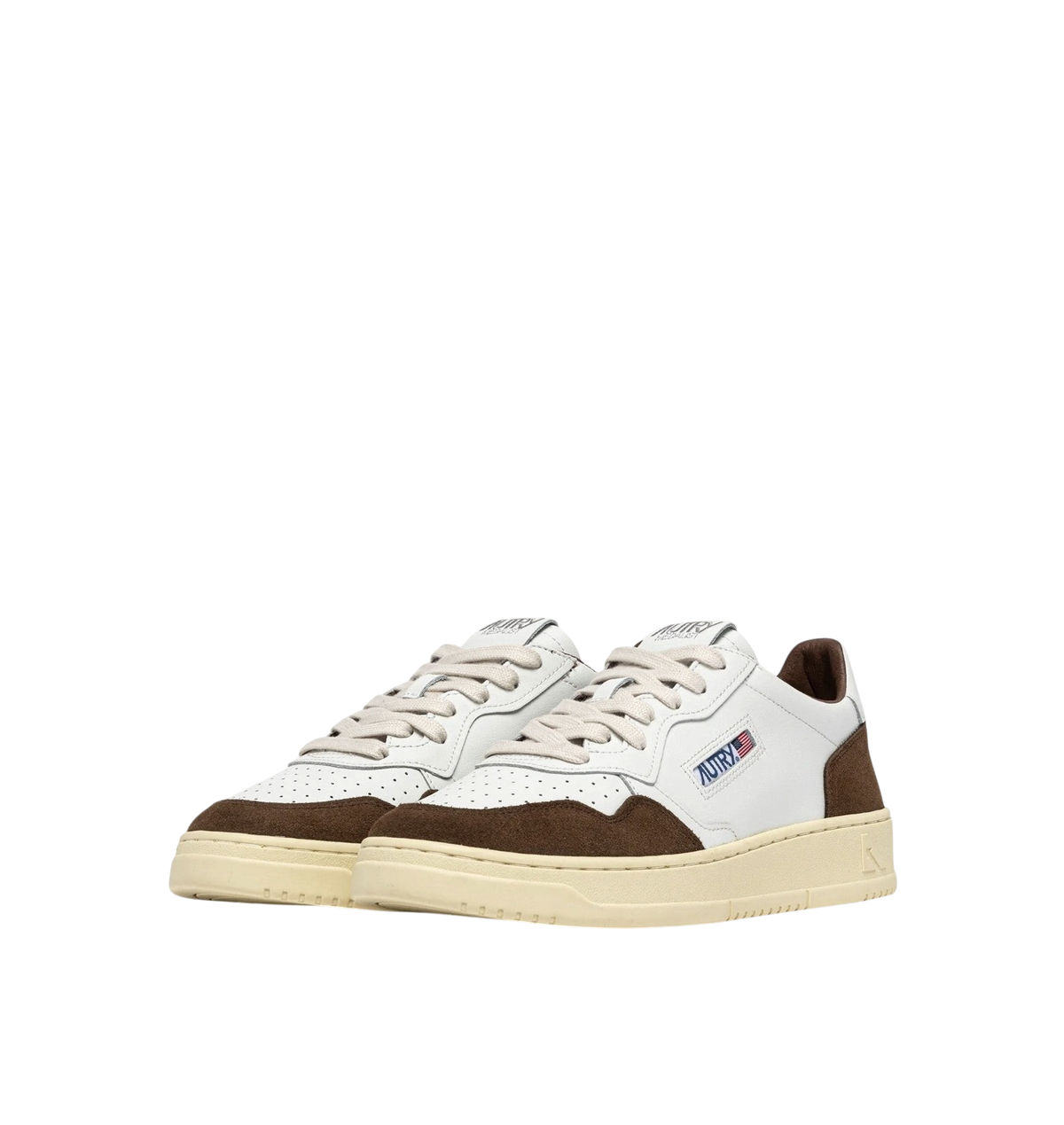 BASKETS AUTRY MEDALIST LOW EN CUIR BLANC ET DAIM TUNDRA