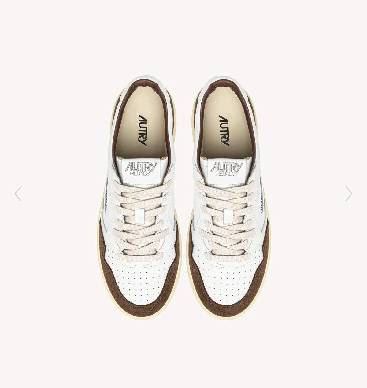 BASKETS AUTRY MEDALIST LOW EN CUIR BLANC ET DAIM TUNDRA
