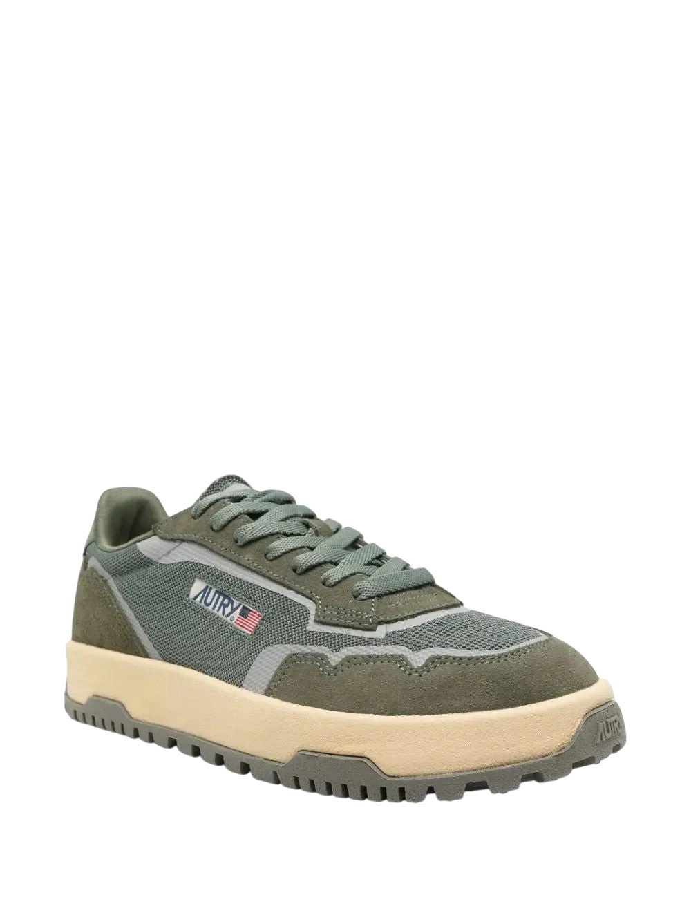 BASKETS AUTRY WILDPACE LOW EN DRAGON MESH ET DAIM SCHIO ET MILITARY