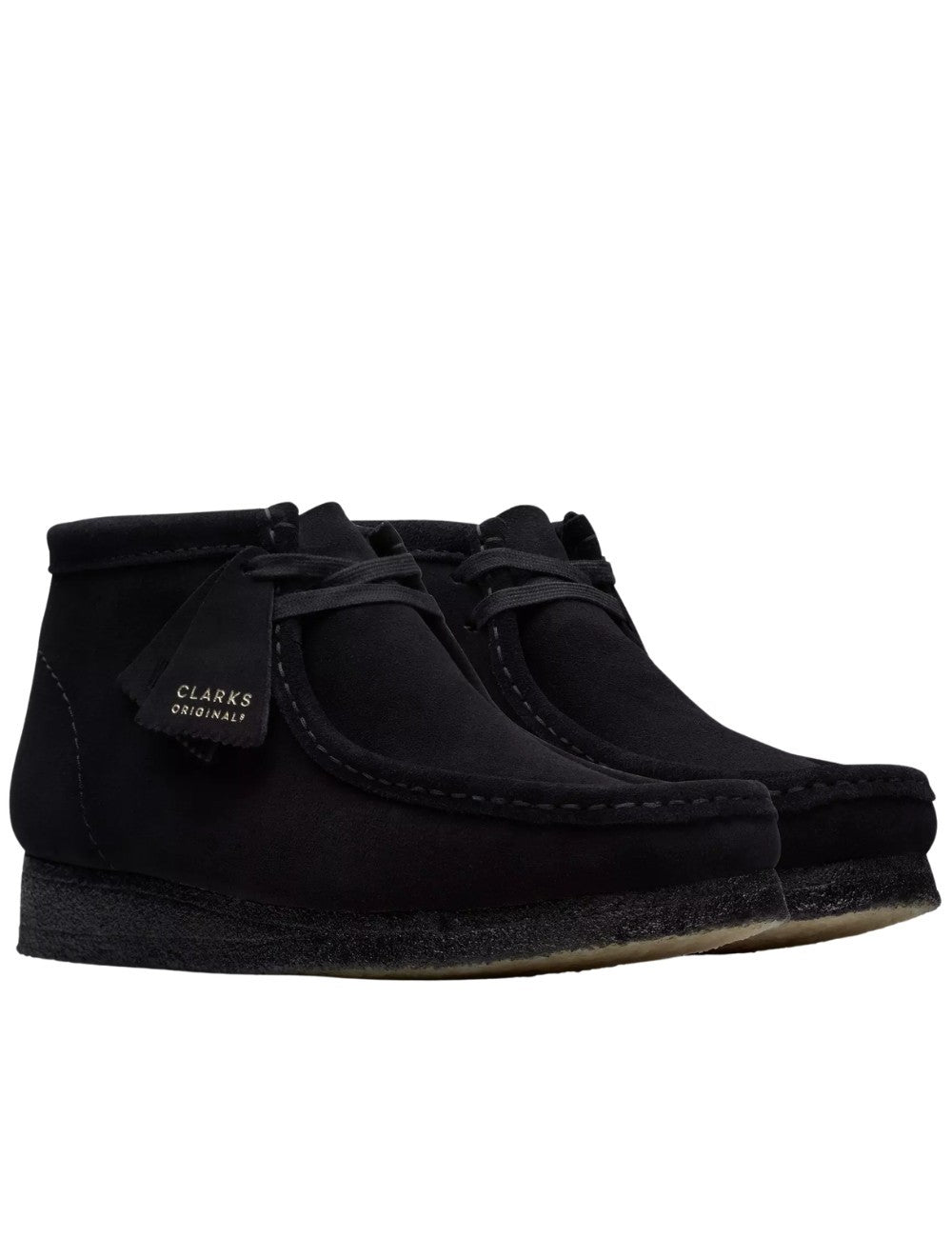 Bottines Clarks Originals Wallabee Boot Suede Noir