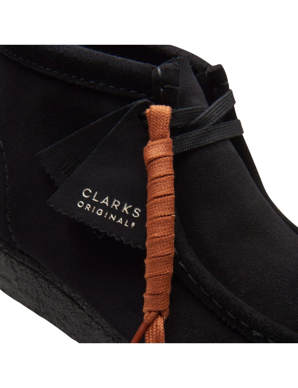 Bottines Clarks Originals Wallabee Boot Suede Noir