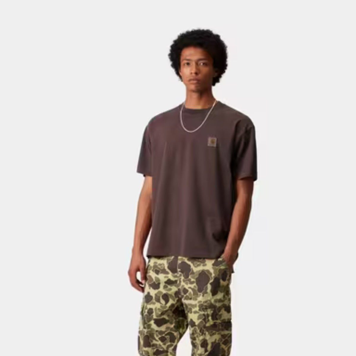 T-shirt Carhartt WIP S/S Vista Palisander Teint en Pièce Coupe Loose Homme