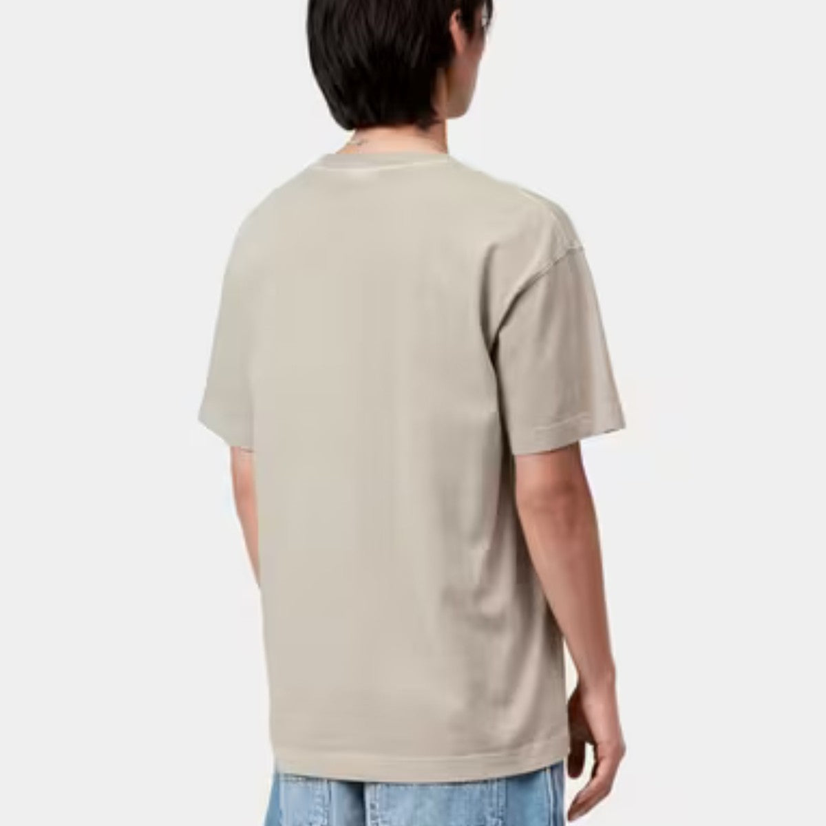 T-shirt Carhartt WIP S/S Vista Bleu Clair Garment Dyed Coupe Loose Homme