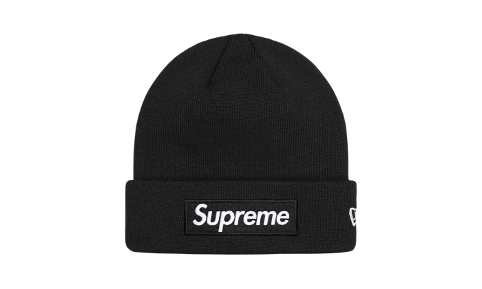 Supreme New Era Box Logo Beanie - Black