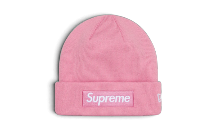 Supreme New Era Box Logo Beanie - Pink