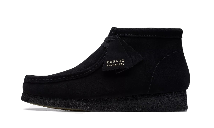 Bottines Clarks Originals Wallabee Boot Suede Noir