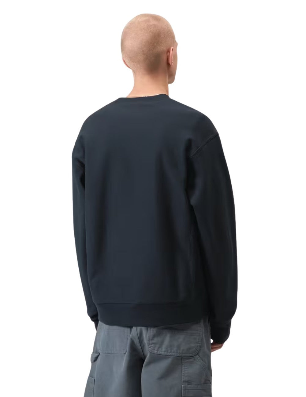 Sweatshirt Carhartt WIP American Script Sweatshirt Bleu Marine (Navy) pour homme