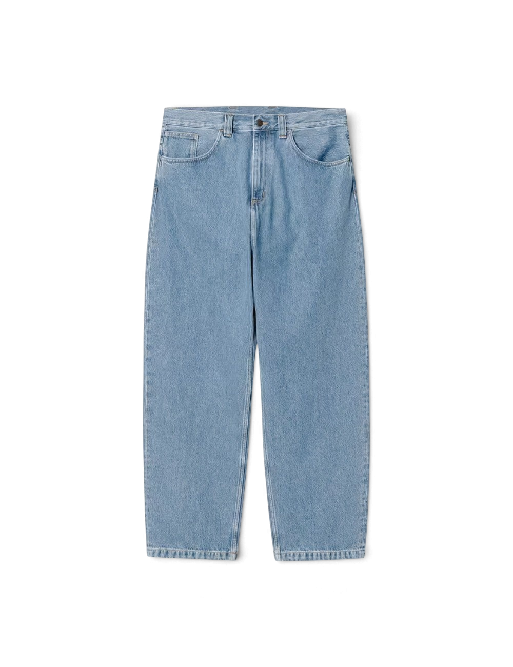Pantalon Carhartt WIP Brandon Pant Bleu (Blue Denim, délavé) en denim de coton robuste pour homme