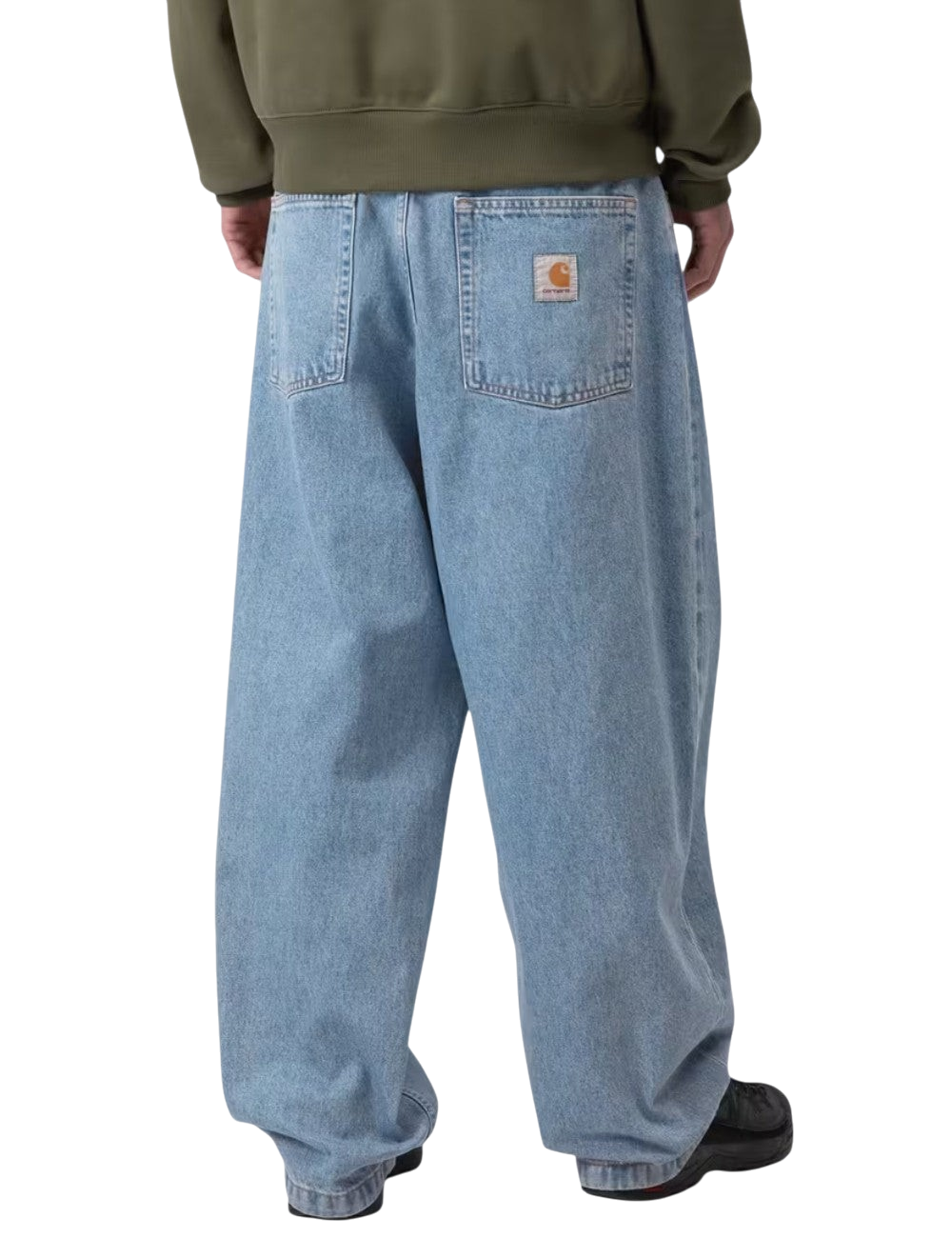 Pantalon Carhartt WIP Brandon Pant Bleu (Blue Denim, délavé) en denim de coton robuste pour homme