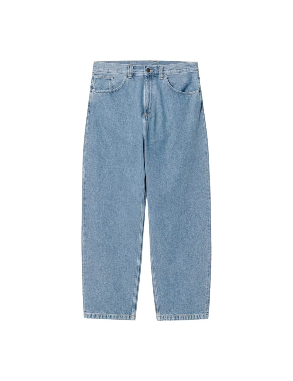 Pantalon Carhartt WIP Brandon Pant Bleu (Blue Denim, délavé) en denim de coton robuste pour homme