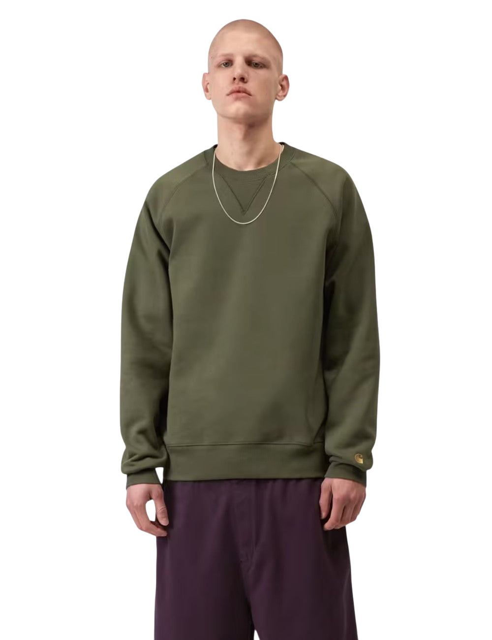 Sweatshirt Carhartt WIP Chase Sweatshirt Kaki (Khaki) pour homme