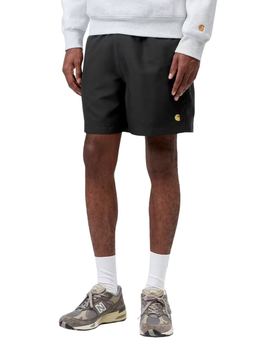 Maillot de bain Carhartt WIP Chase Swim Trunks Noir léger et séchage rapide pour homme