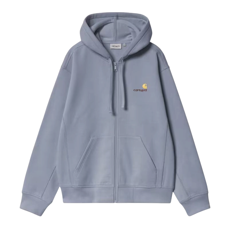 Carhartt Hooded American Script Jacket Bleu (Shady Blue)