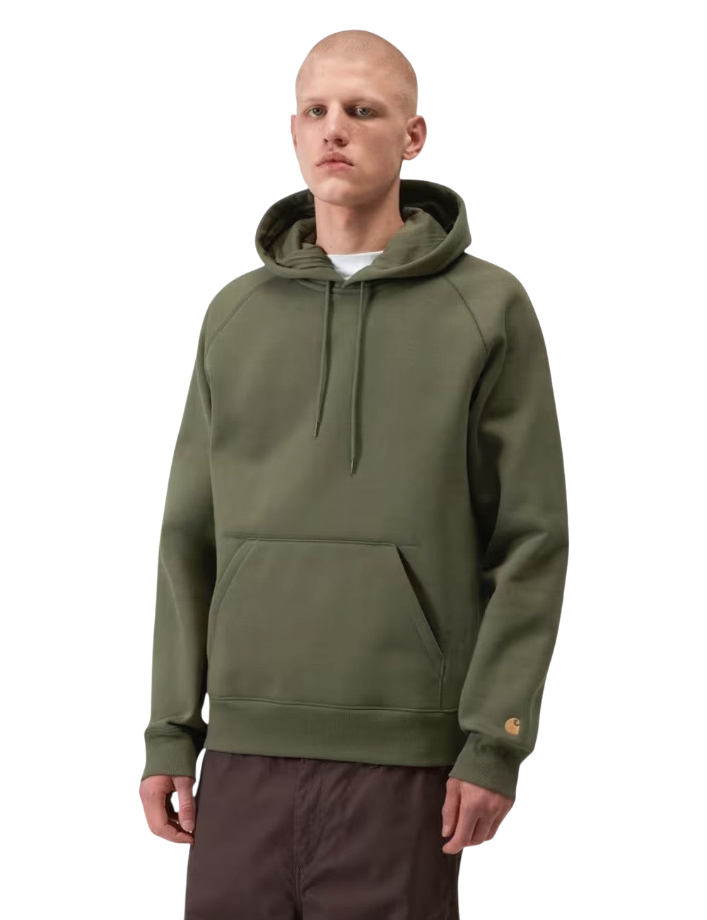 Sweat à capuche Carhartt WIP Hooded Chase Sweatshirt Kaki (Khaki) pour homme