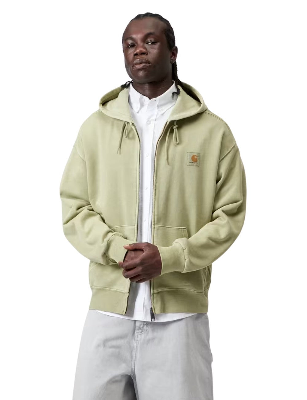 Veste à capuche Carhartt WIP Hooded Nelson Jacket Vert (Iguana) pour homme