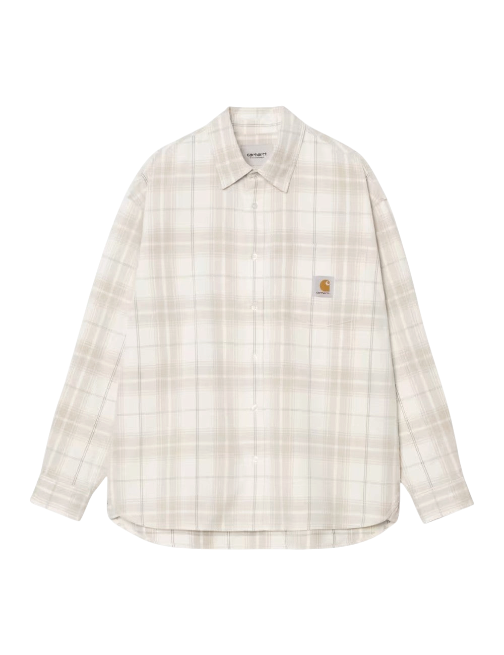 Chemise Carhartt WIP L/S Wilber Shirt Beige (Sand) pour homme