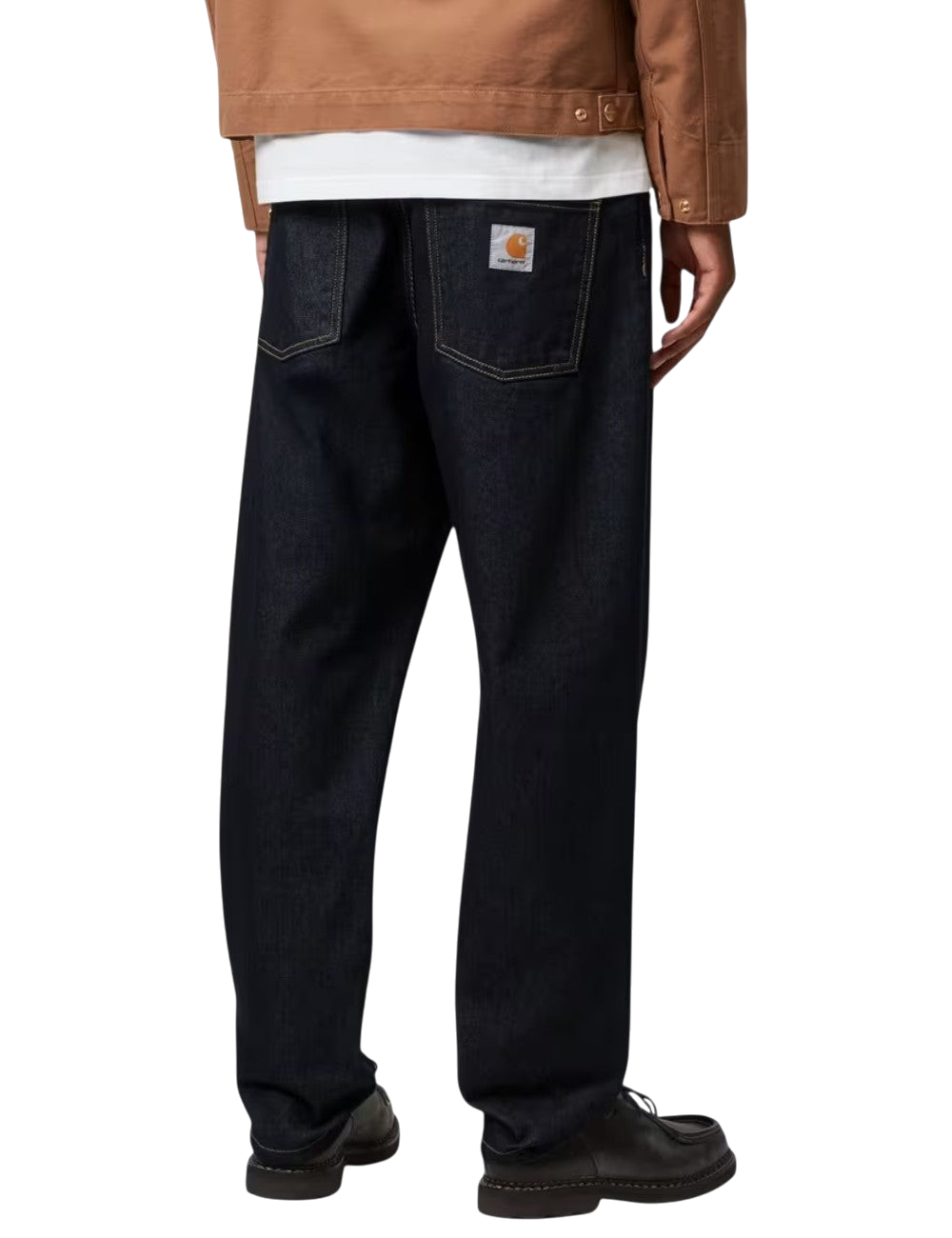 Pantalon Carhartt WIP Newel Pant Bleu (Blue Denim, délavé) en denim de coton robuste pour homme