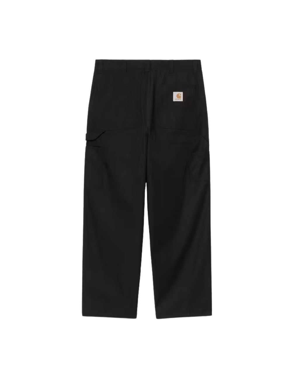 Pantalon Carhartt WIP Postal Single Knee Pant Noir en toile de coton robuste pour homme