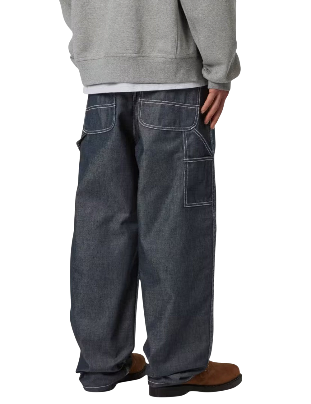 Pantalon Carhartt WIP Single Knee Pant Bleu (Blue Denim) en denim de coton robuste pour homme