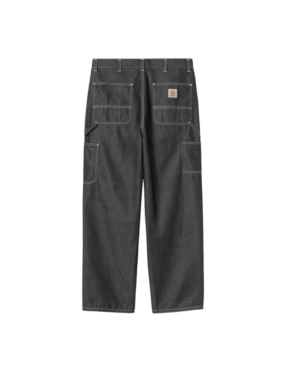 Pantalon Carhartt WIP Single Knee Pant Noir en toile de coton robuste pour homme