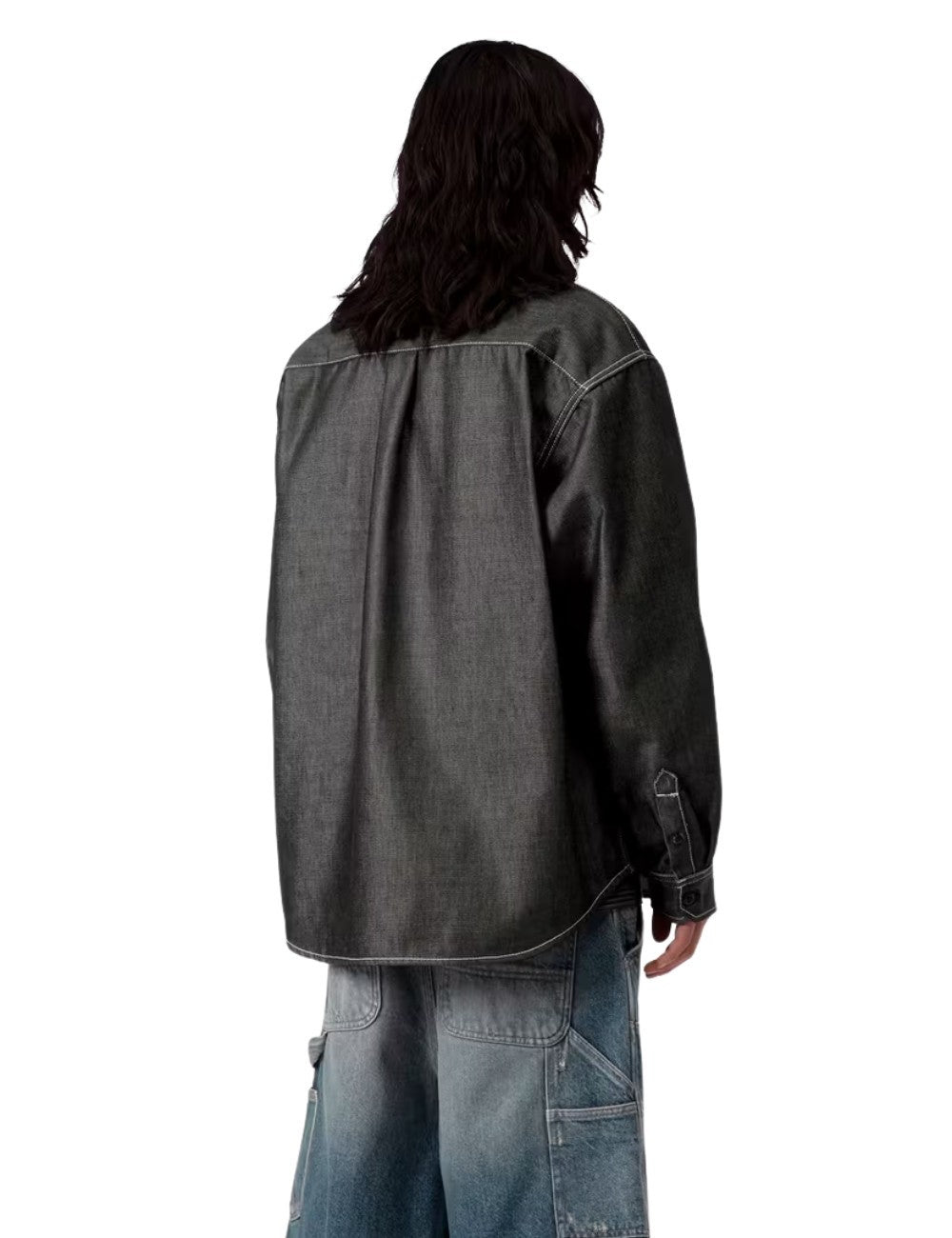 Veste-chemise Carhartt WIP Tigan Shirt Jac Noir (Black) pour homme