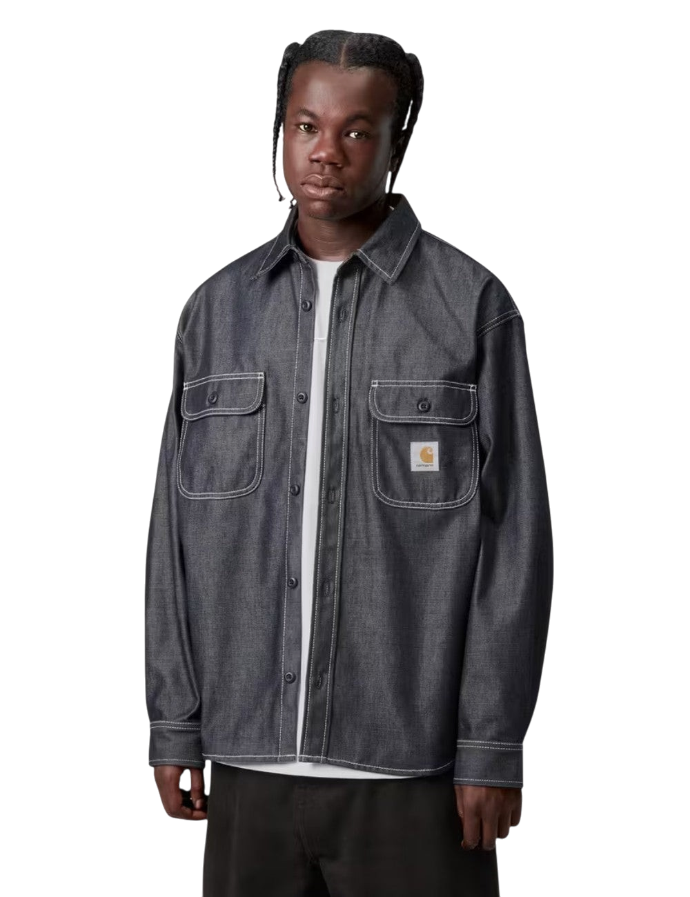 Veste-chemise Carhartt WIP Tigan Shirt Jac Bleu marine (Dark Navy) pour homme