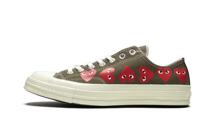 Chuck Taylor All-Star 70s Ox Comme des Garçons PLAY Multi Heart Green