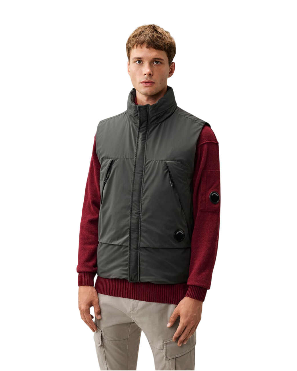 C.P company PRO-TEK PRIMALOFT SILVER HOODED GILET