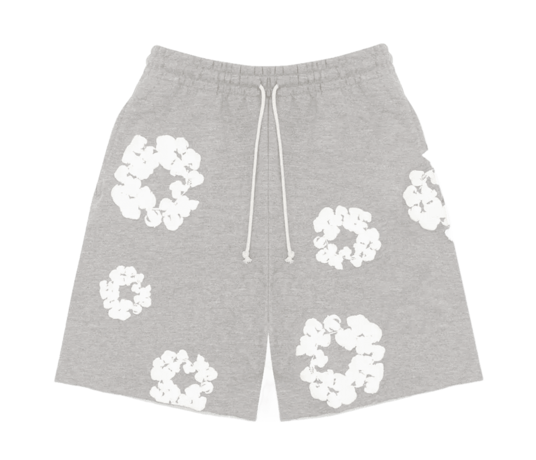 Denim Tears The Cotton Wreath Shorts Grey - DT-DTTCWS-GREY