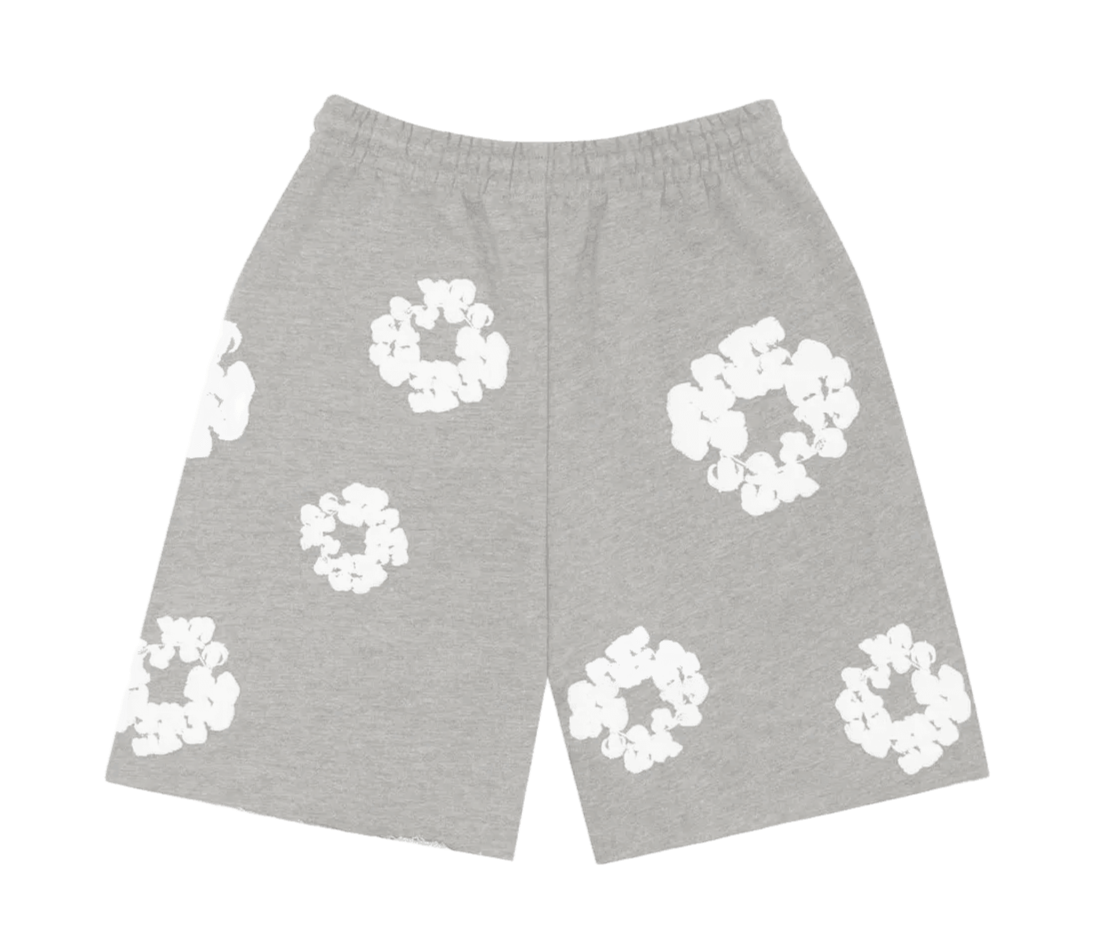 Denim Tears The Cotton Wreath Shorts Grey - DT-DTTCWS-GREY