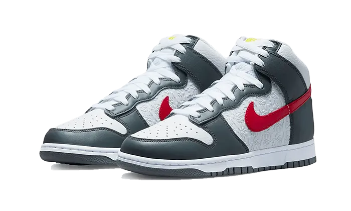 Dunk High Embossed Basketball Grey Red