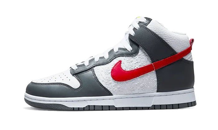 Dunk High Embossed Basketball Grey Red