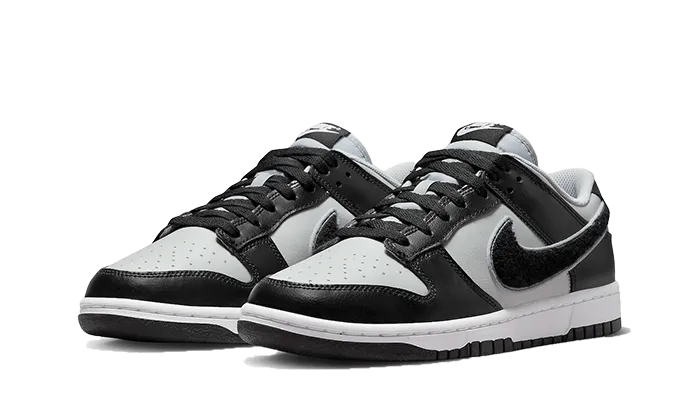 Dunk Low Chenille Swoosh Grey Black