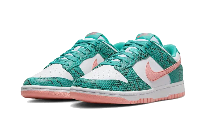 Dunk Low Snakeskin Washed Teal Bleached Coral