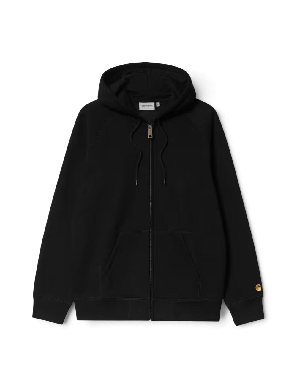 Veste zippée à capuche Carhartt WIP Hooded Chase Jacket Noir (Black) 100% coton pour homme