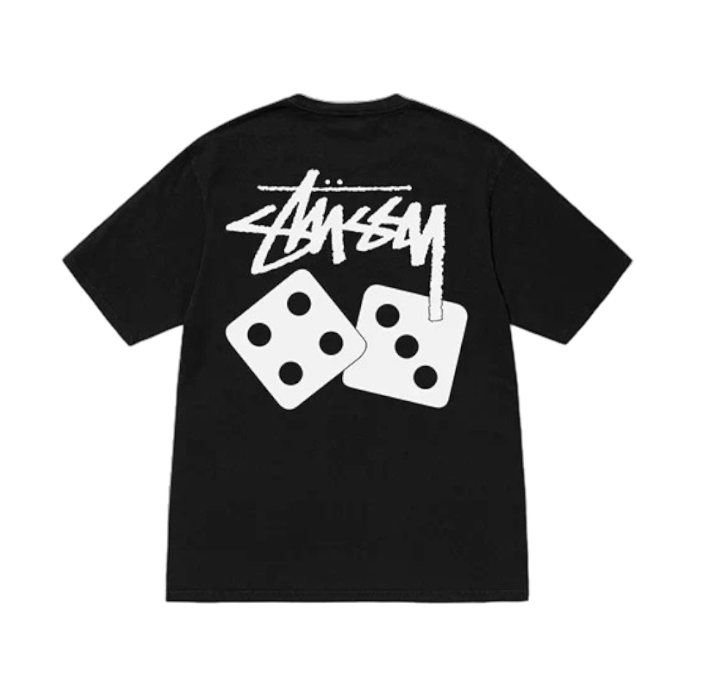 Stussy Dice Pigment Dyed Tee Black