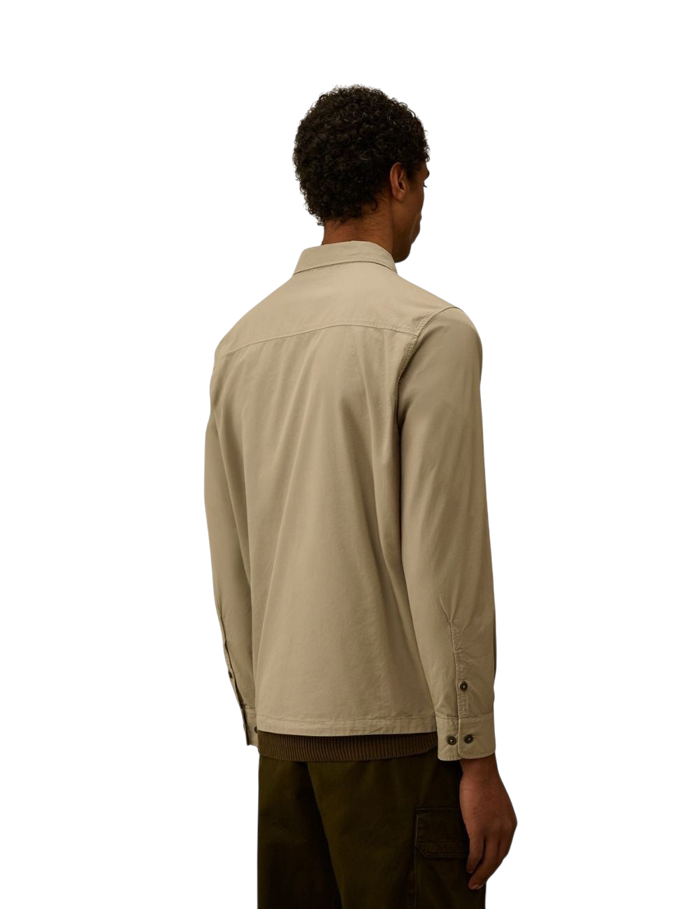 Chemise C.P. Company Organic Gabardine Zipped Lens Overshirt Coupe Regular Homme