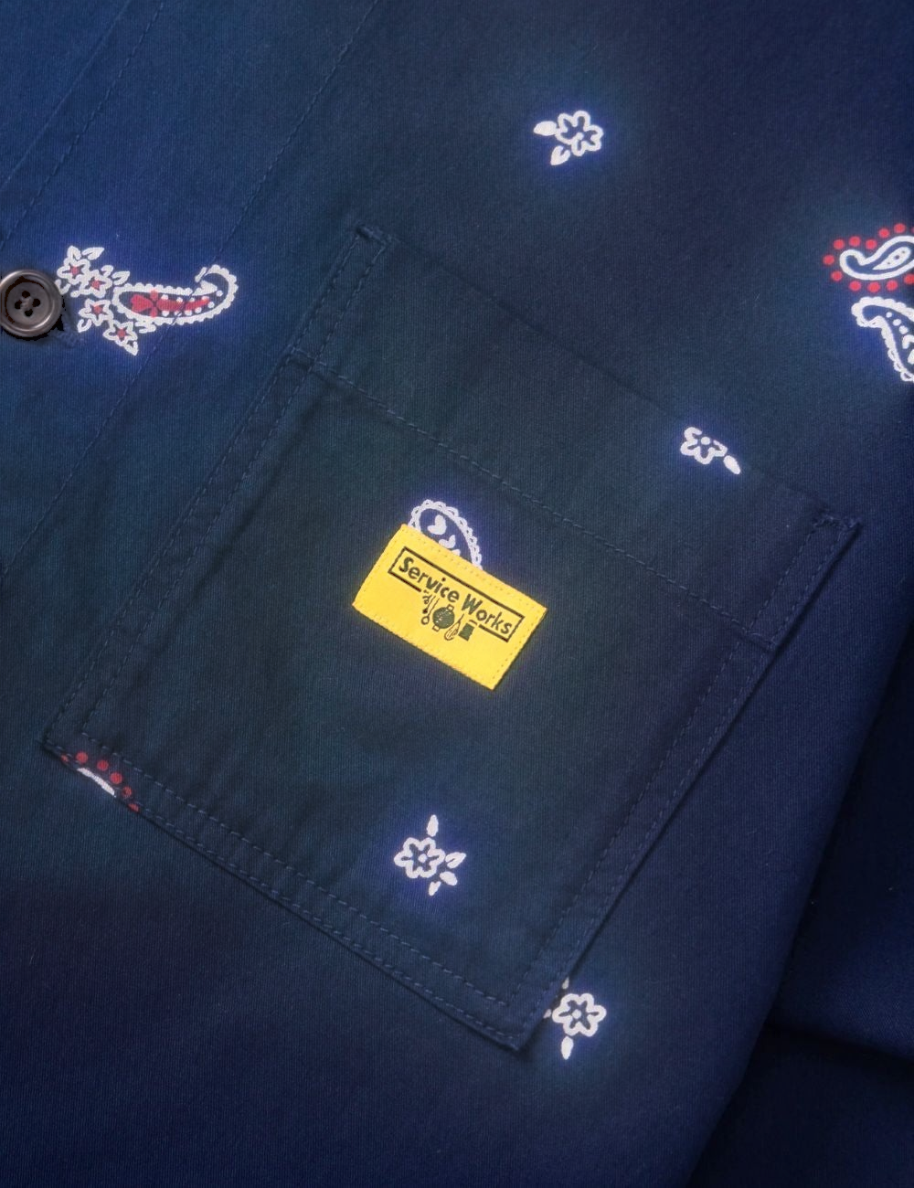 Veste Service Works Paisley Front Of House Jacket Royal Coupe Regular Unisexe