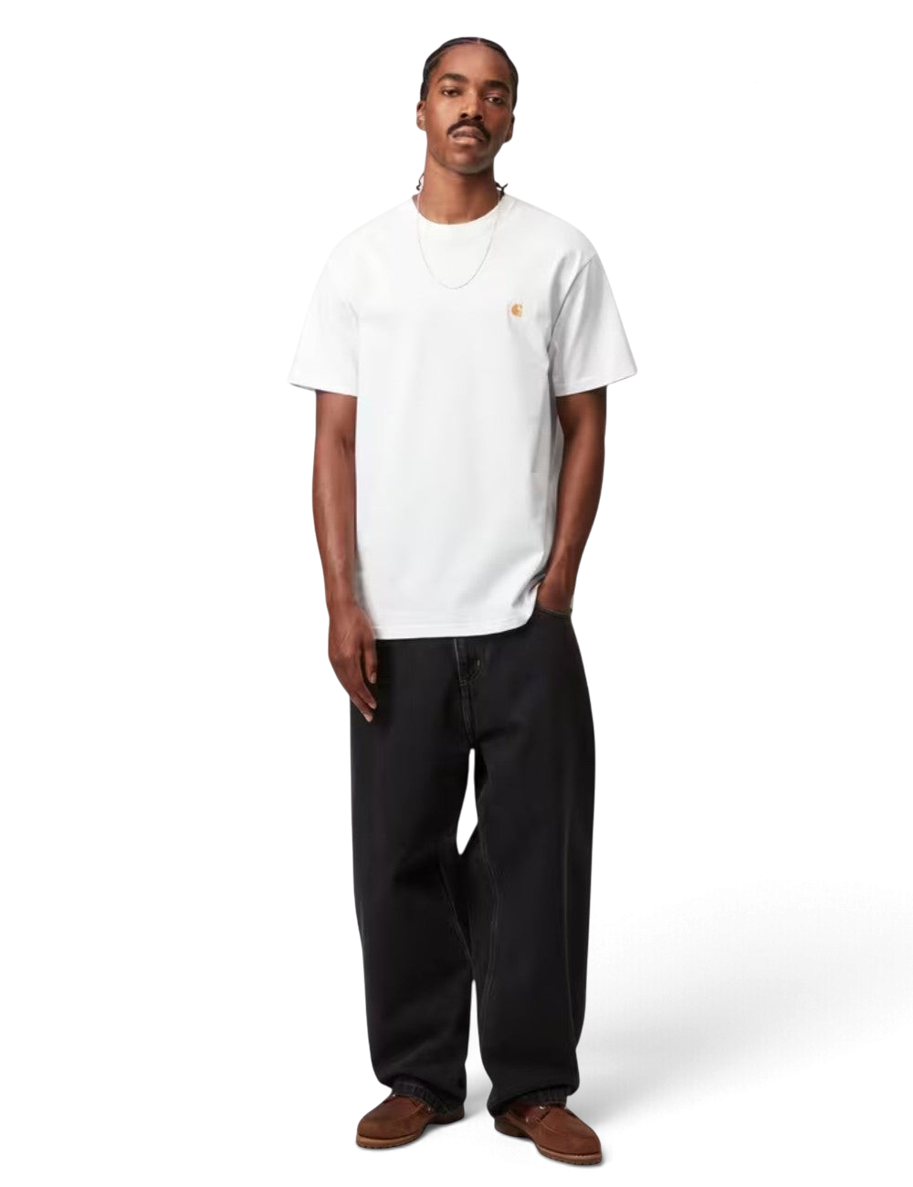 T-shirt Carhartt WIP S/S Chase T-Shirt Blanc (White) 100% coton pour homme