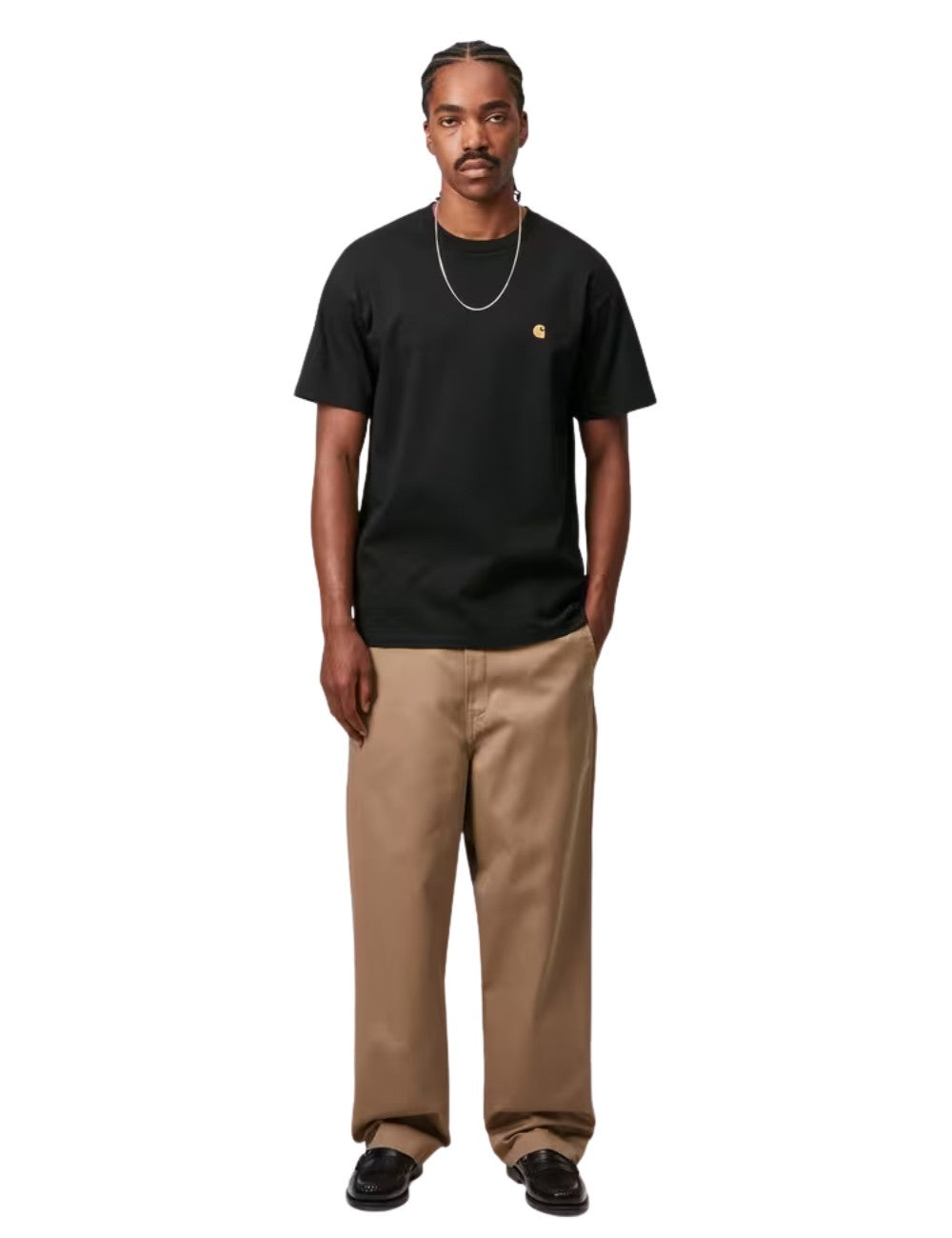 T-shirt Carhartt WIP S/S Chase T-Shirt Noir (Black) 100% coton pour homme