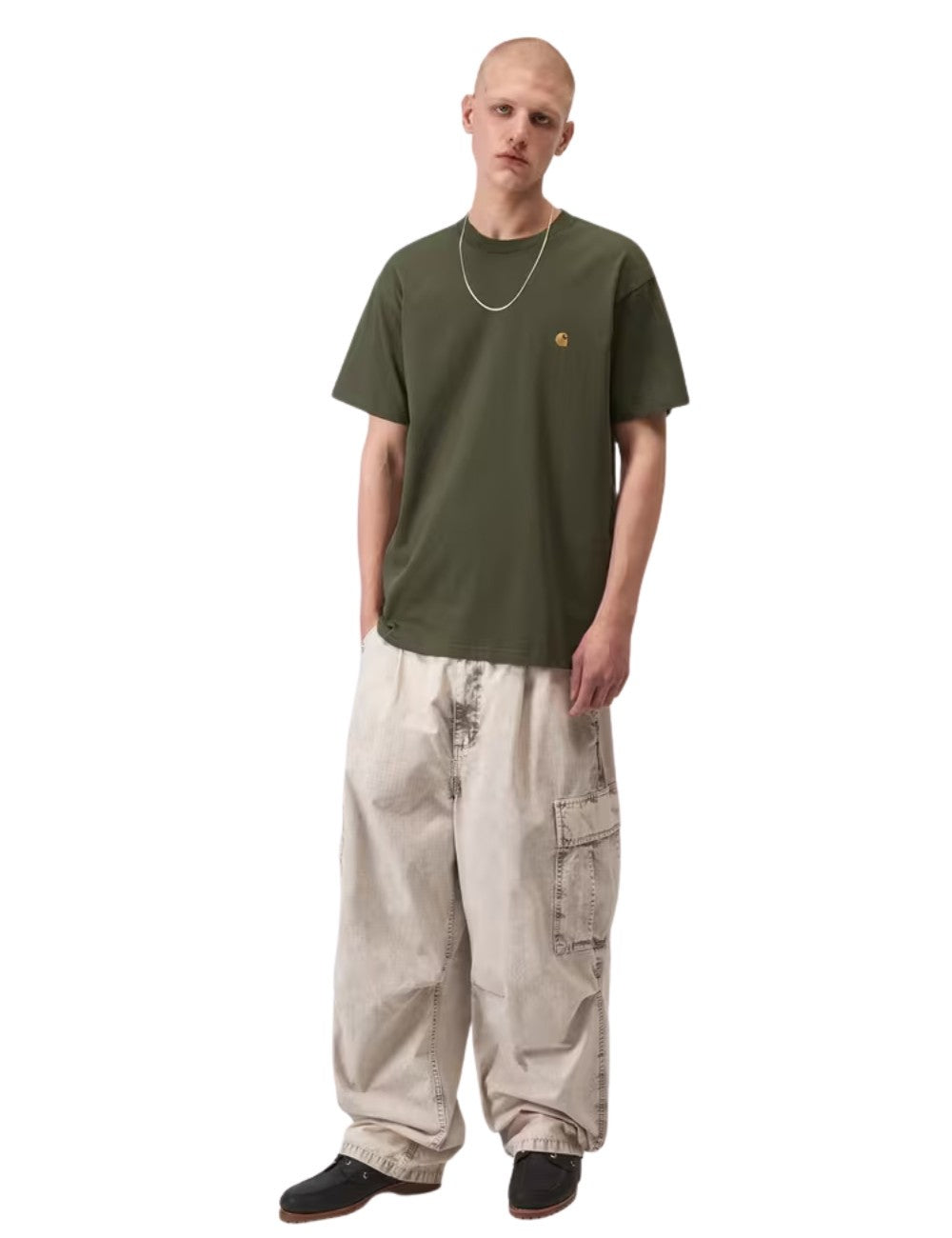 T-shirt Carhartt WIP S/S Chase T-Shirt Kaki (Khaki) 100% coton pour homme