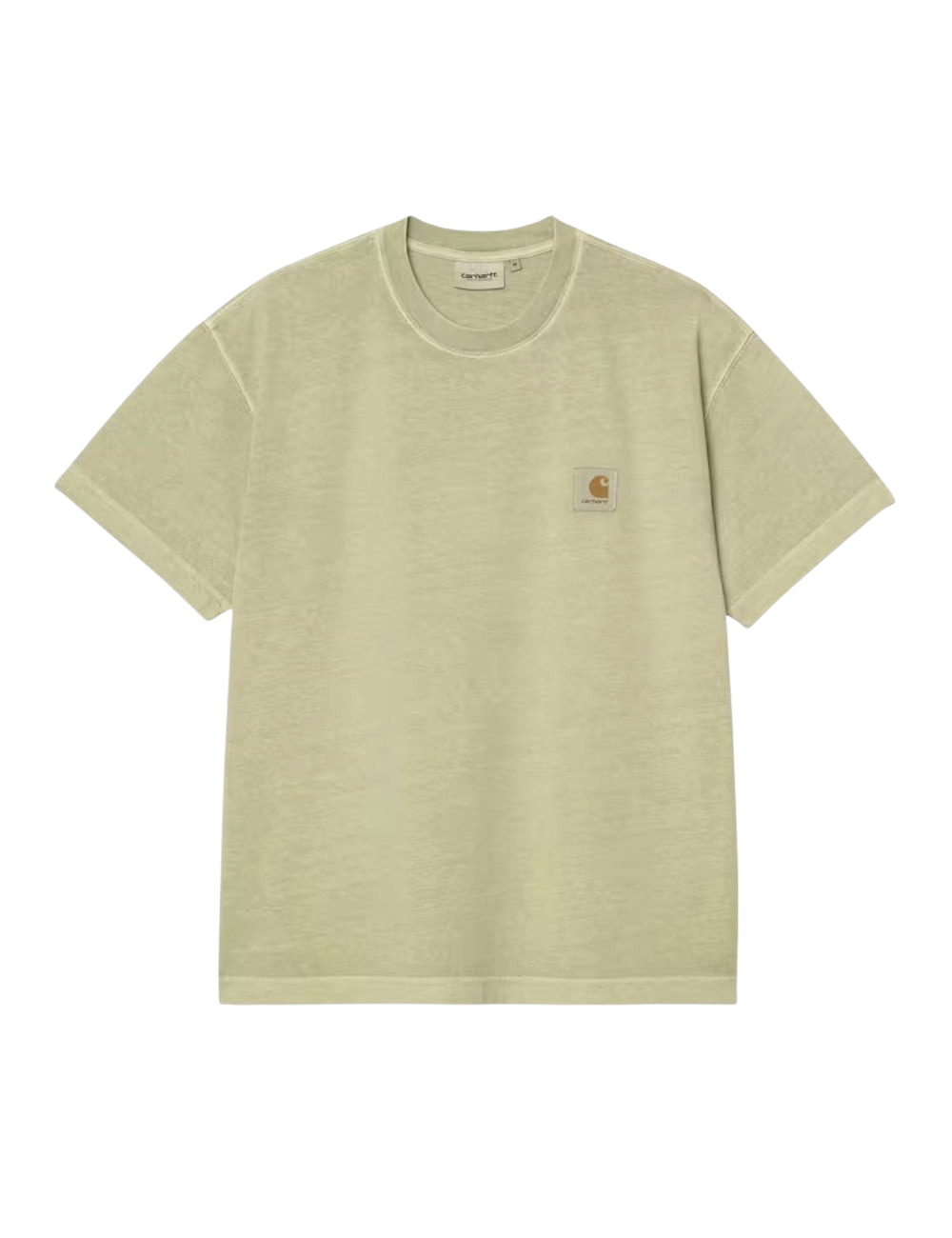 T-shirt Carhartt WIP S/S Nelson T-Shirt Teinté en pièce Vert 100% coton pour homme