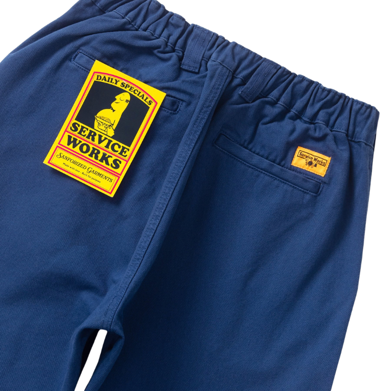SERVICE WORKS PANTALON DE SERVEUR EN SERGE BLEU
