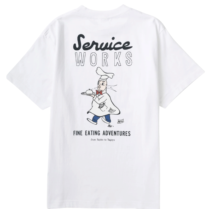 SERVICE WORKS T-SHIRT EATING ADVENTURE BLANC