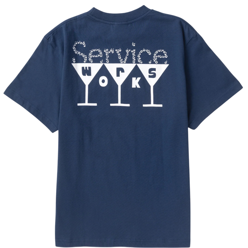 SERVICE WORKS T-SHIRT MARTINI BLEU